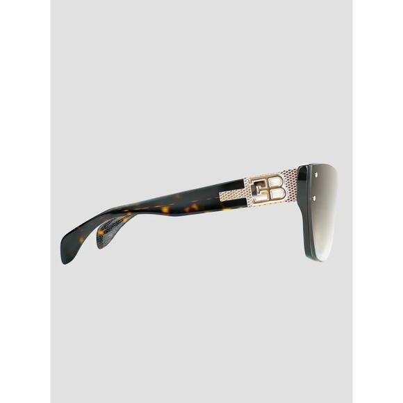 New BUGATTI 48L HAV Designer Brown Gradient Cat-Eye Sunglasses Authentic main image 5